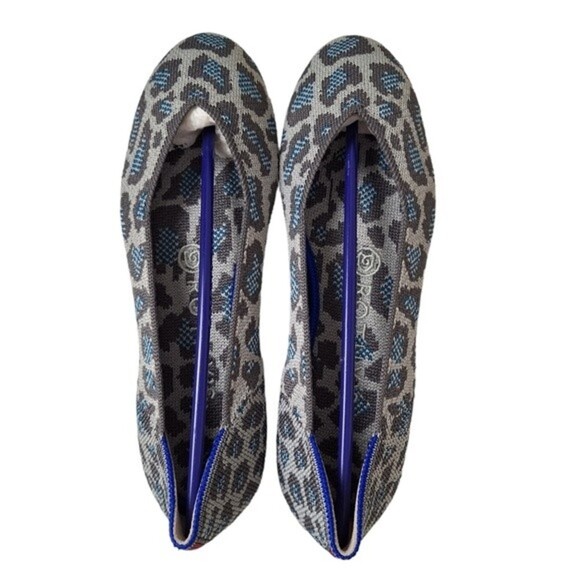 Rothys Size 6.5 Grey Spot Animal Print‎ The Flat Shoes - Picture 1 of 11